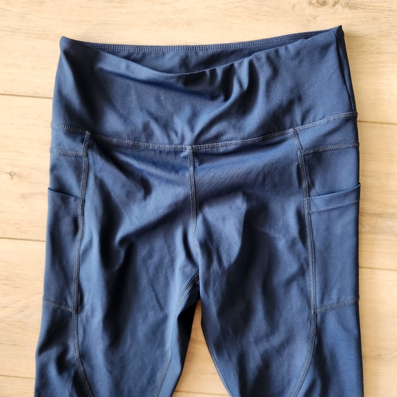 Zyia Active Legging Lot 2 Pair Womens Size 8-10 Blue Tan Tie Dye - Picture 6 of 8